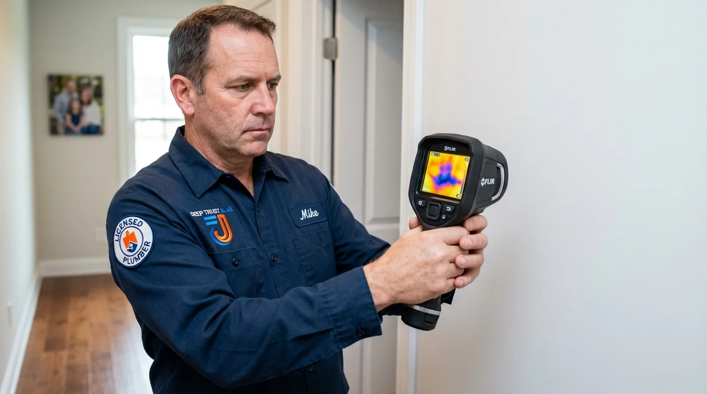 Thermal imaging leak detection by Johns Plumbing LLC in South Paris